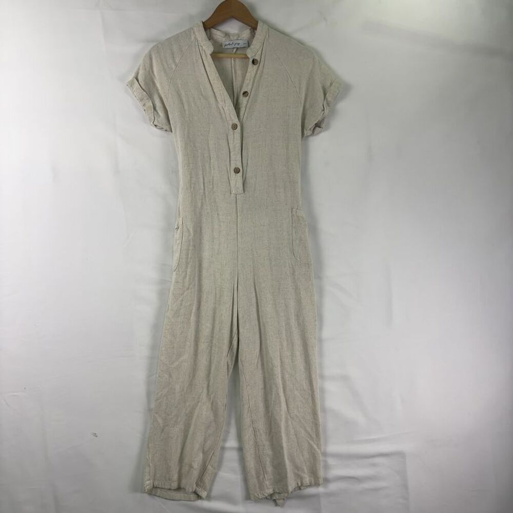 Petal & Pup Cropped Linen Jumpsuit